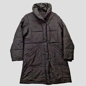 Giada Coat Womens Medium 40/42 Black Quilted Puffer Jacket Warm Lined Winter